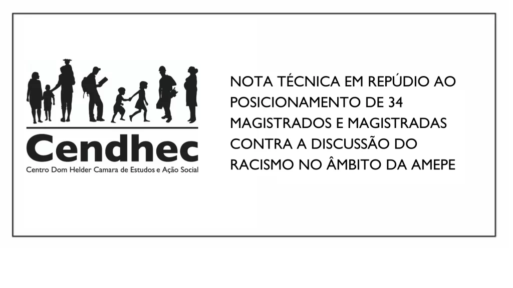 Repúdio ao posicionamento de 34 magistrados(as) contra a discussão do racismo no âmbito da AMEPE